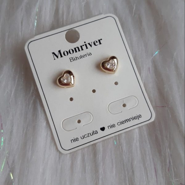 Kolczyki, srebro 925, pozłacane 14k Moonriver
