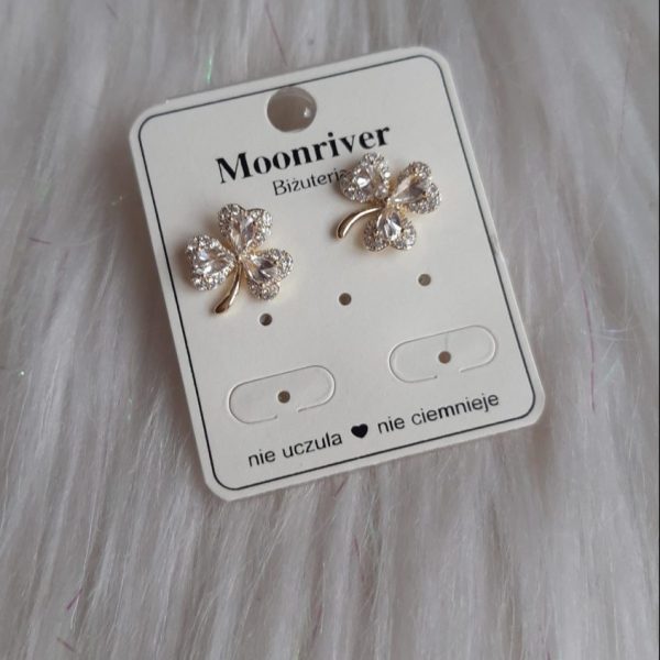 Kolczyki, srebro 925, pzłacane 14k Moonriver