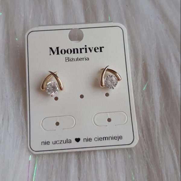 Kolczyki, srebro 925, pozłacane 14k Moonriver