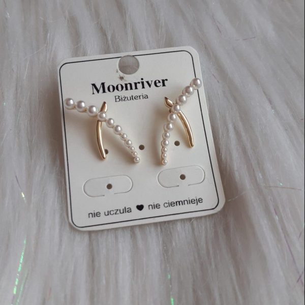 Kolczyki, srebro 925, pozłacane 14k Moonriver