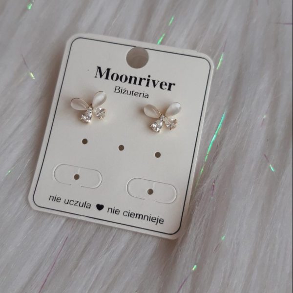 Kolczyki, srebro 925, pozłacane 14k Moonriver