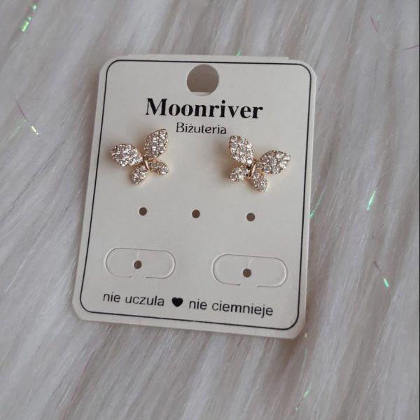 Kolczyki, srebro 925, pozłacane 14k Moonriver