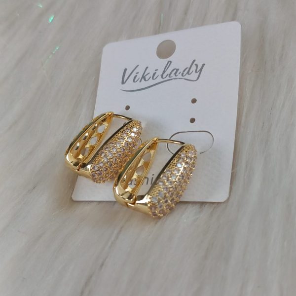 Kolczyki, miedź xuping 14k