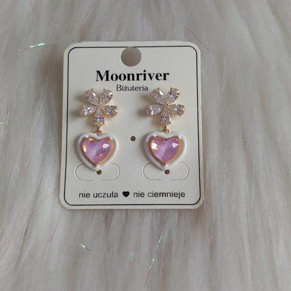 Kolczyki, srebro 925, pozłacane 14k Moonriver