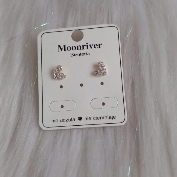 Kolczyki, srebro 925, pozłacane 14k Moonriver