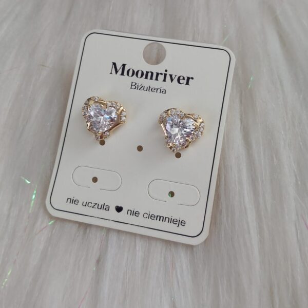 Kolczyki, srebro 925, pozlacane 14k Moonriver