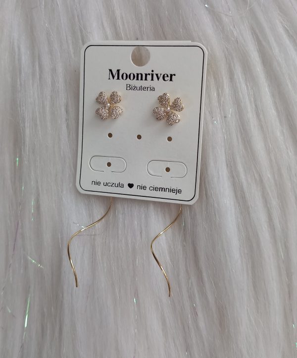 Kolczyki, srebro 925, pozłacane 14k Moonriver