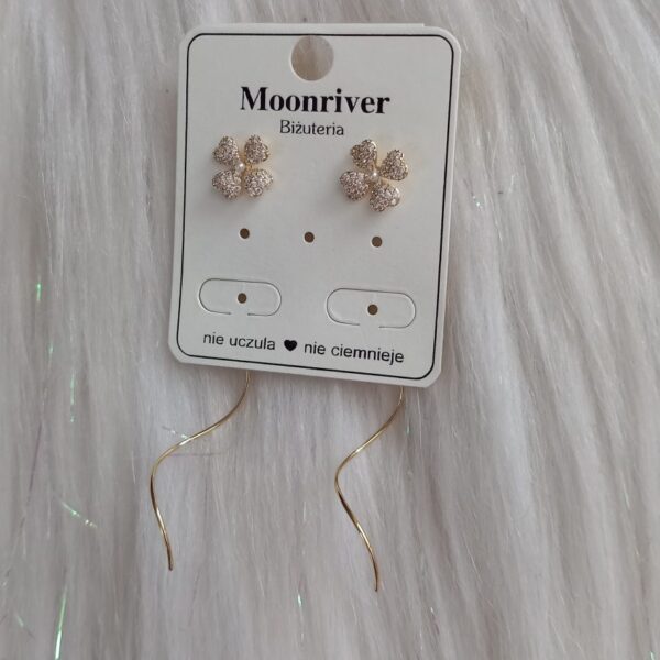 Kolczyki, srebro 925, pozłacane 14k Moonriver