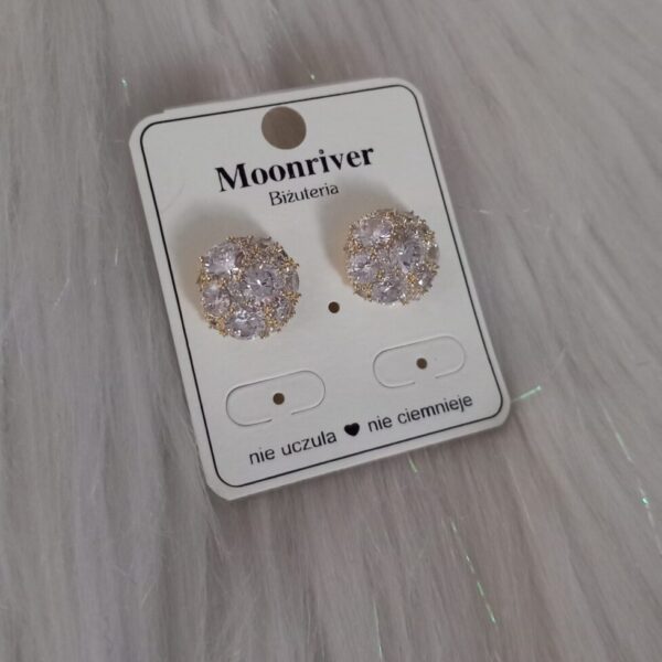 Kolczyki, srebro 925, pozłacane 14k Moonriver