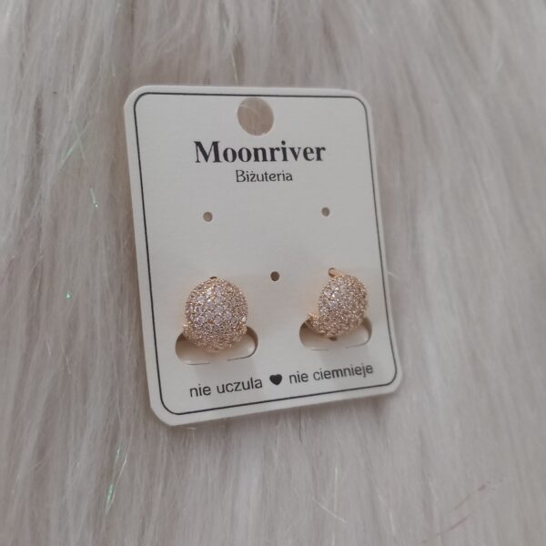 Kolczyki, srebro 925, pozłacane 14k Moonriver