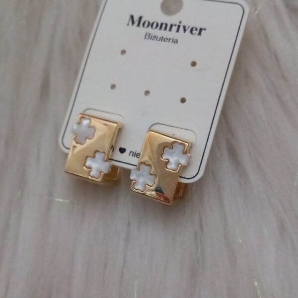 Kolczyki, srebro 925 pozłacane 14k Moonriver