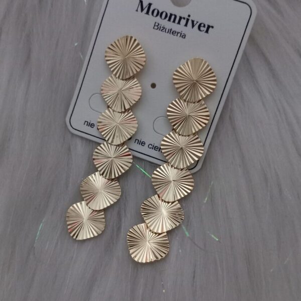 Kolczyki, srebro 925 pozłacane 14k Moonriver