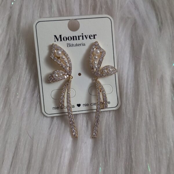 Kolczyki, srebro 925, pozłacane 14k Moonriver
