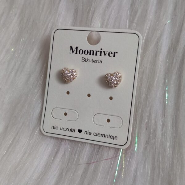 Kolczyki, srebro 925 pozłacane 14k Moonriver