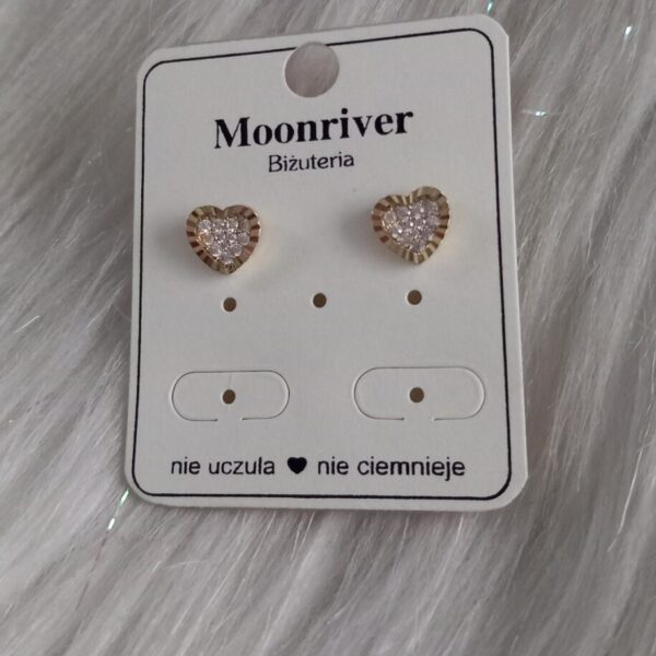 Kolczyki, srebro 925 pozłacane 14k Moonriver