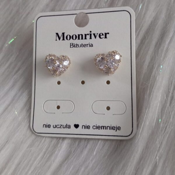 Kolczyki, srebro 925 pozłacane 14k Moonriver