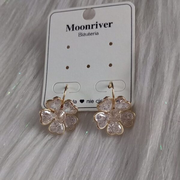 Kolczyki, srebro 925 pozłacane 14k Moonriver