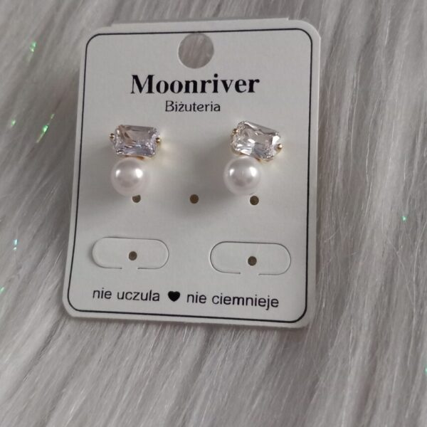 Kolczyki, srebro 925 pozłacane 14k Moonriver