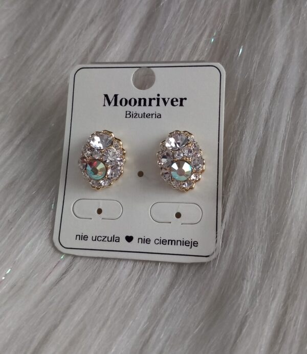 Kolczyki, srebro 925 pozłacane 14k Moonriver