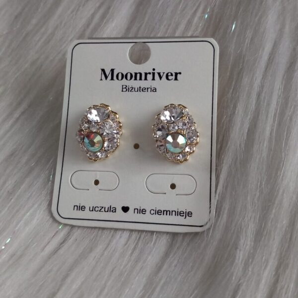 Kolczyki, srebro 925 pozłacane 14k Moonriver