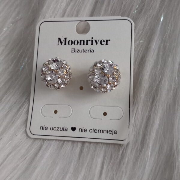 Kolczyki, srebro 925 pozłacane 14k Moonriver