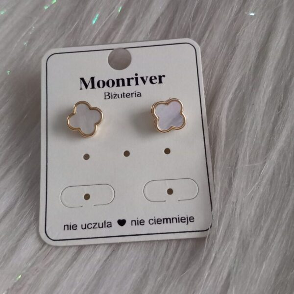 Kolczyki, srebro 925 pozłacane 14k Moonriver