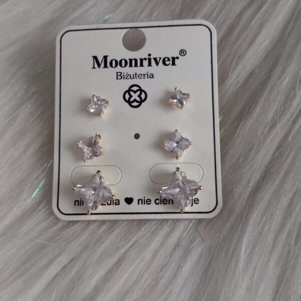 Kolczyki, srebro 925 pozłacane 14k Moonriver