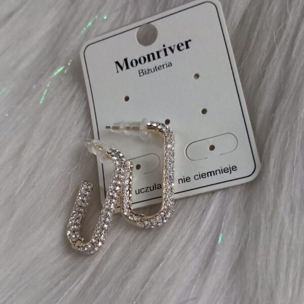 Kolczyki, srebro 925 pozłacane 14k Moonriver