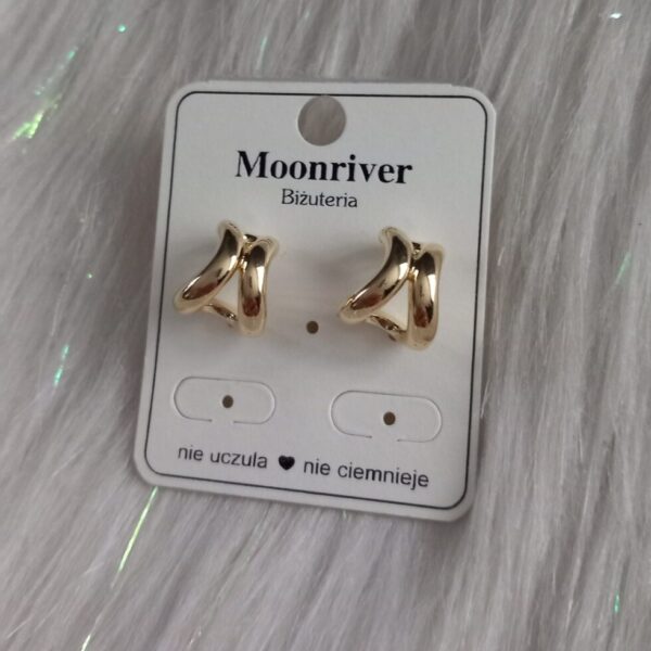 Kolczyki, srebro 925 pozłacane 14k Moonriver