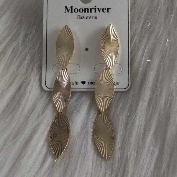 Kolczyki, srebro 925 pozłacane 14k Moonriver