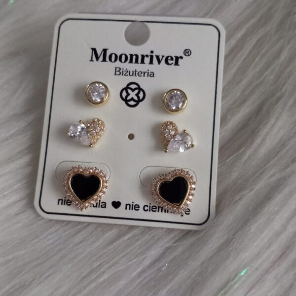 Kolczyki, srebro 925 pozłacane 14k Moonriver