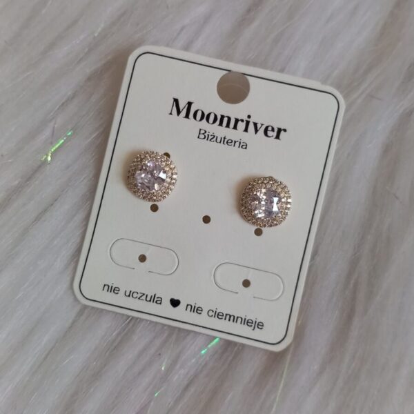 Kolczyki, srebro 925, pozłacane 14k Moonriver