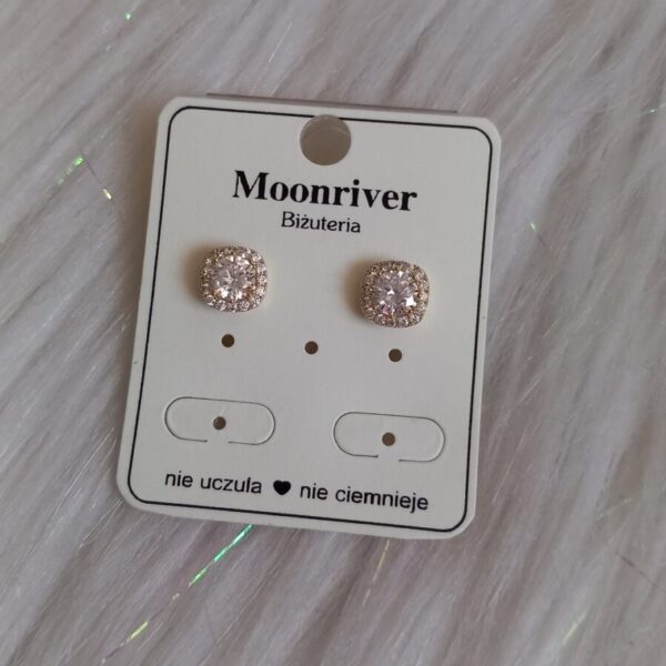 Kolczyki, srebro 925, pozłacane 14k Moonriver