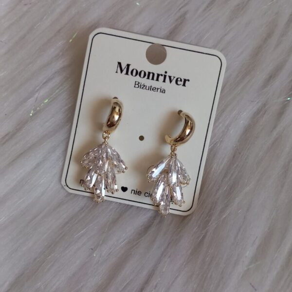 Kolczyki, srebro 925, pozłacane 14k Moonriver