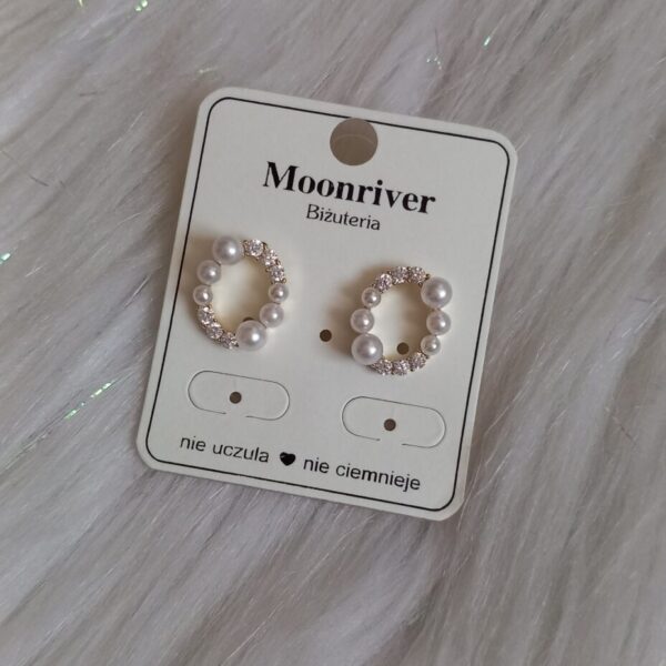 Kolczyki, srebro 925, pozłacane 14k Moonriver