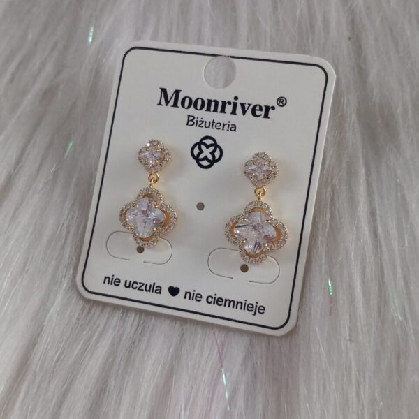 Kolczyki, srebro 925, pozłacane 14k Moonriver