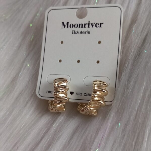 Kolczyki, srebro 925, pozłacane 14k Moonriver