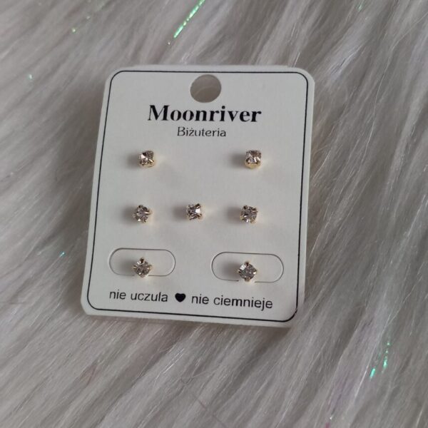 Kolczyki, srebro 925, pozłacane 14k Moonriver