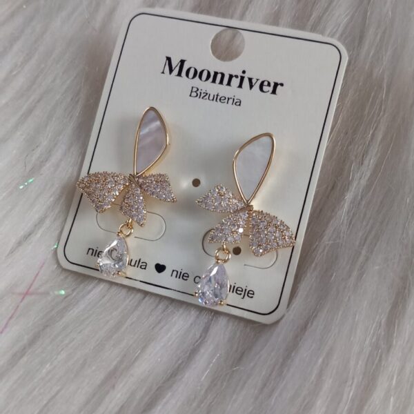 Kolczyki, srebro 925, pozłacane 14k Moonriver