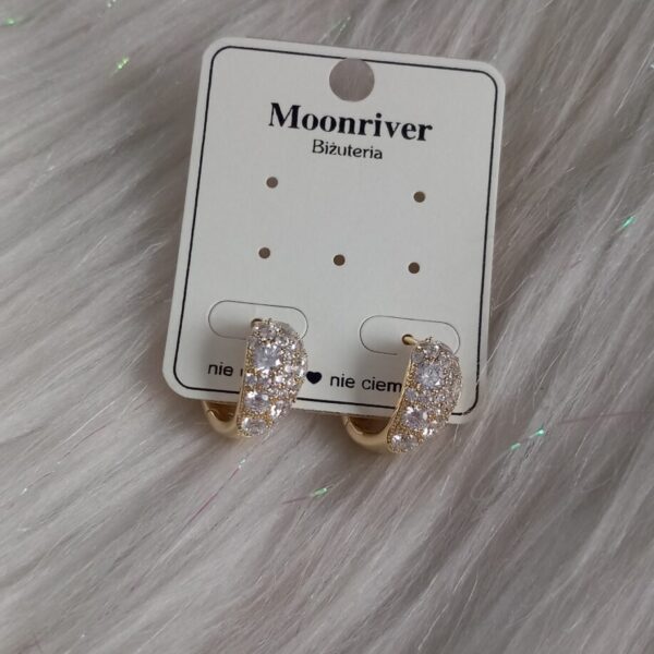 Kolczyki, srebro 925, pozłacane 14k Moonriver