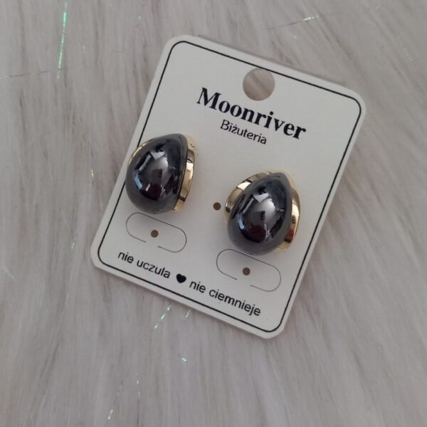 Kolczyki, srebro 925, pozłacane 14k, Moonriver
