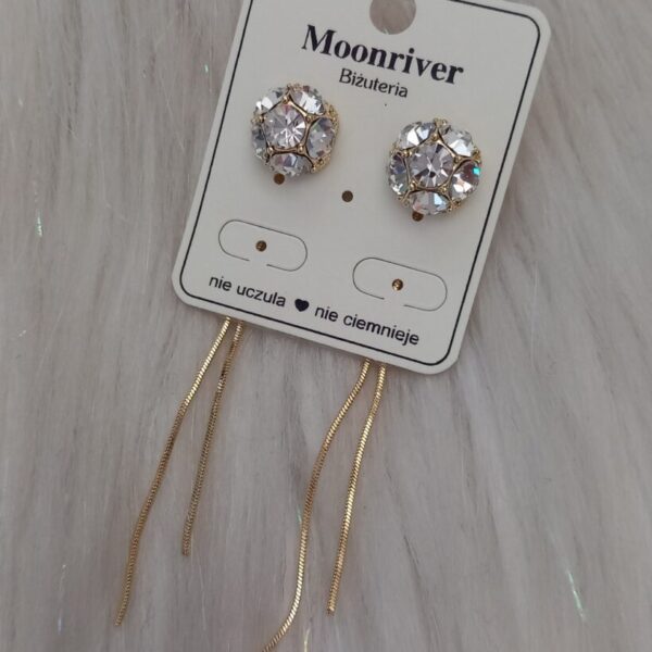 Kolczyki, srebro 925, pozłacane 14k Moonriver