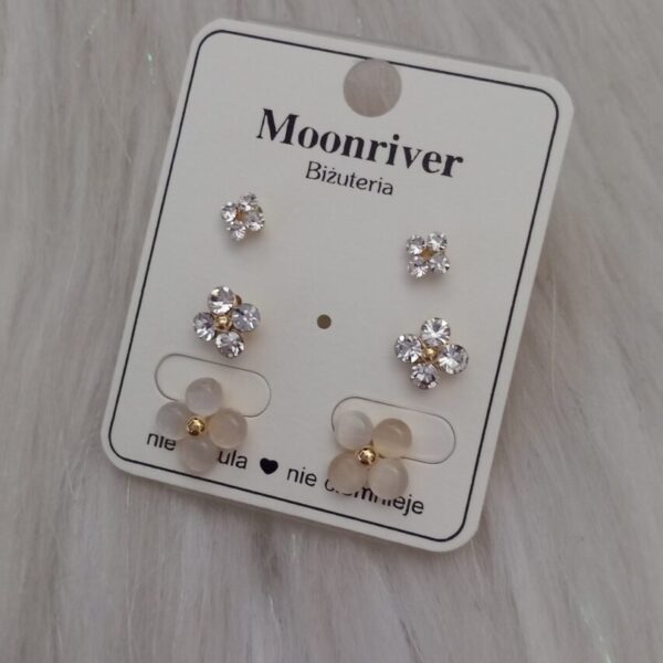 Kolczyki, srebro 925, pozłacane 14k Moonriver