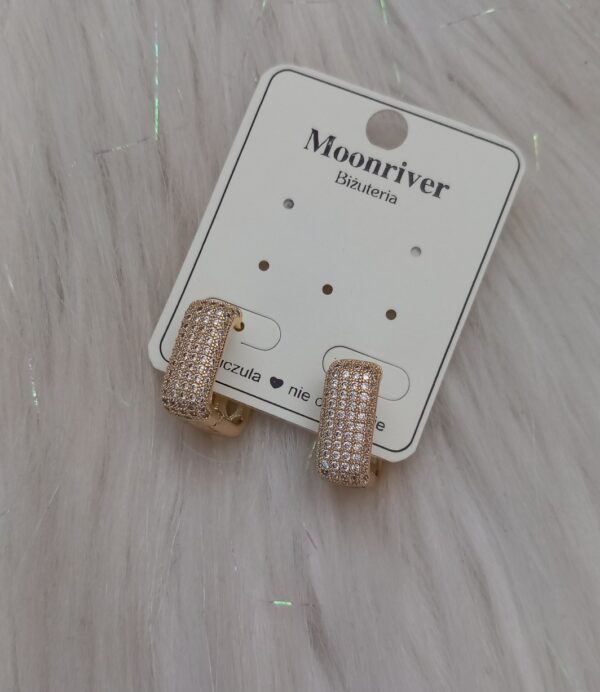 Kolczyki, srebro 925, pozłacane 14k Moonriver