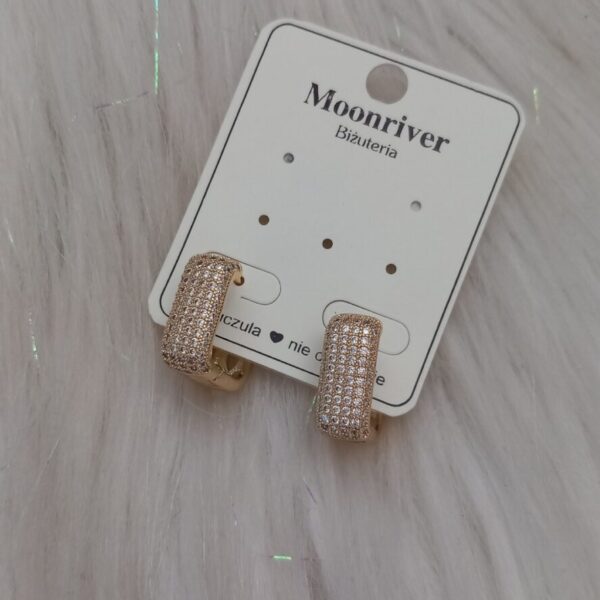 Kolczyki, srebro 925, pozłacane 14k Moonriver