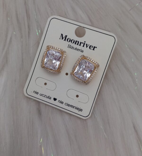 Kolczyki, srebro 925, pozłacane 14k Moonriver