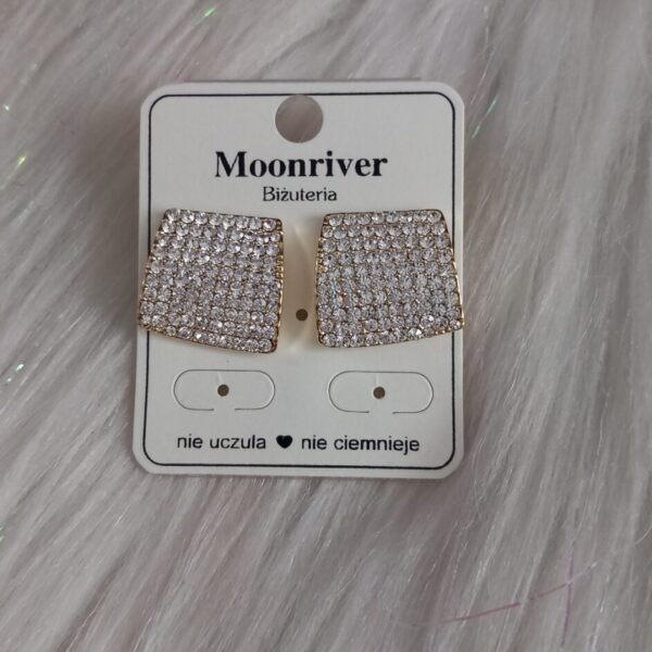 Kolczyki, srebro 925, pozłacane 14k Moonriver