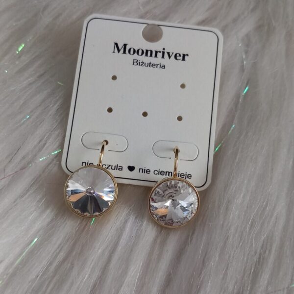 Kolczyki, srebro 925, pozłacane 14k Moonriver