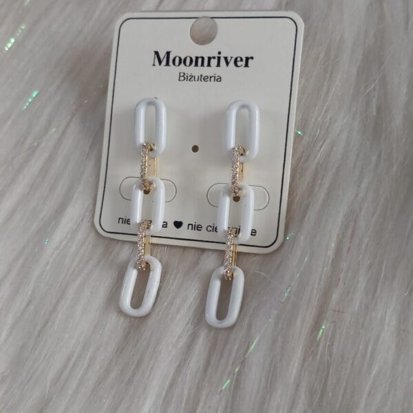 Kolczyki, srebro 925, pozłacane 14k Moonriver