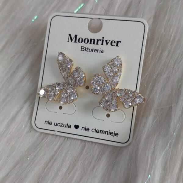 Kolczyki, srebro 925, pozłacane 14k Moonriver